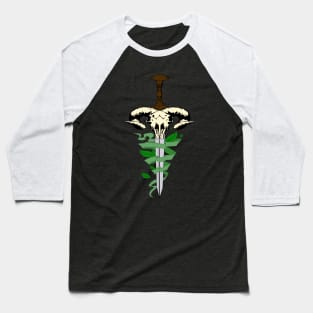 Skull and sword Baseball T-Shirt